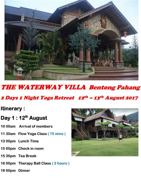 The waterway villa is set amidst in the peaceful and tranquil tropical forest of bukit tinggi, pahang. Elaine's Tender Loving Cakes: YOGA RETREAT @ THE WATERWAY ...