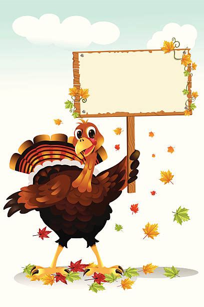 20 turkey holding a blank sign stock illustrations royalty free vector graphics and clip art