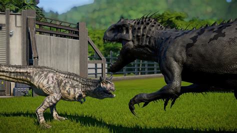 Jurassic World Evolution Indominus Rex Vs Carnotaurus Breakout And