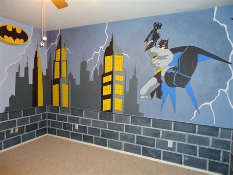 Handmade Batman Mural By Kid Murals By Dana