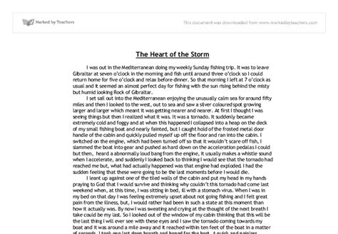 The Storm Gcse English Marked By