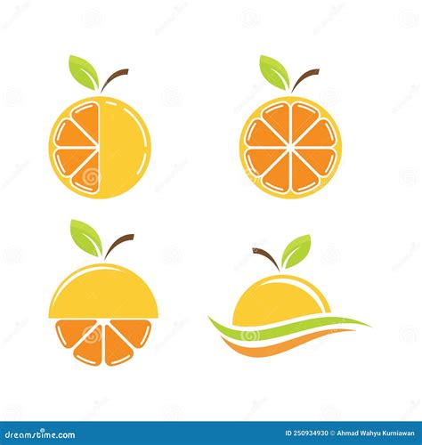 Orange Fruit Logo Stock Vector Illustration Of Isolated 250934930