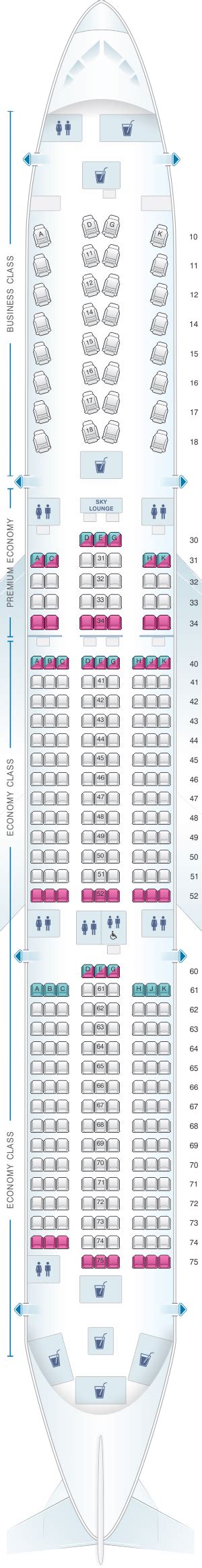 A350 1000 Seating Charts