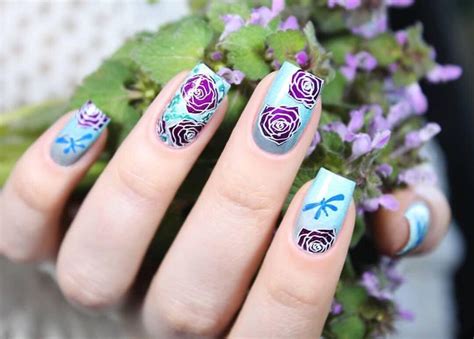 Design Using Clear Jelly Stamper Layered Stamping Plates Nail Art