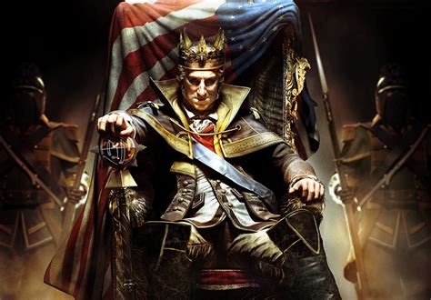 Картинка Assassins Creed Assassins Creed 3 меч мужчина троне King