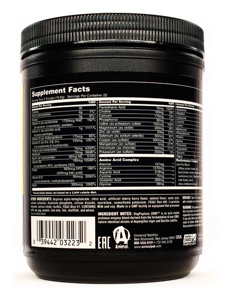 Animal Pak The Complete All In One Training Pack Multivitamins