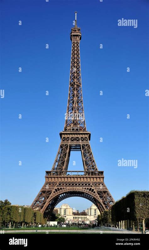 Eiffel Tower Champ De Mars Paris France Stock Photo Alamy