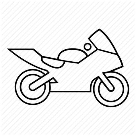 Set of motorcycle related line icons isolated on white. Motorcycle Outline Drawing at GetDrawings | Free download
