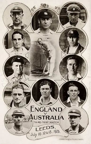 Arthur Carr And Others Of England V Australia Match 1926 Cricket Old