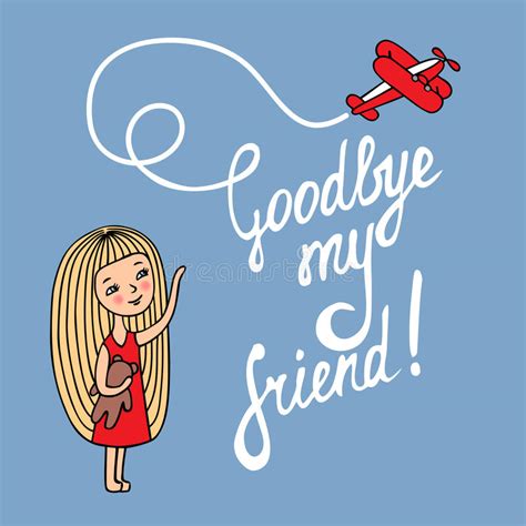 Goodbye My Friend Stock Vector Illustration Of Cute 72333207