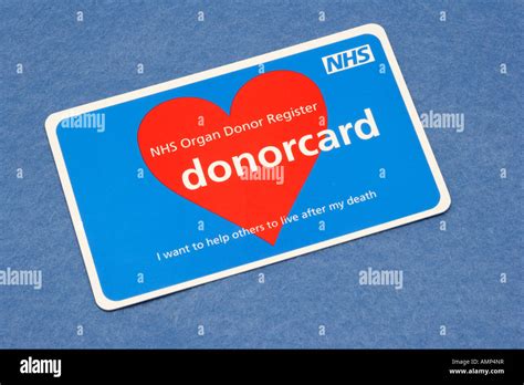Organ Donor Card Nhs Hi Res Stock Photography And Images Alamy