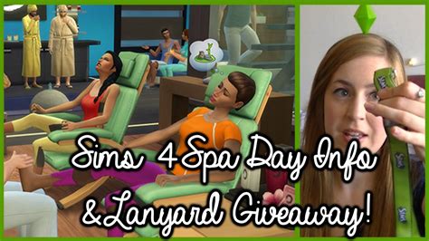 The Sims 4 Spa Day Game Pack Announced Lanyard Giveaway Rachybop