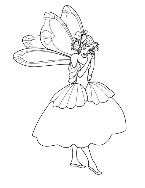 Pixie Fairies Coloring Pages