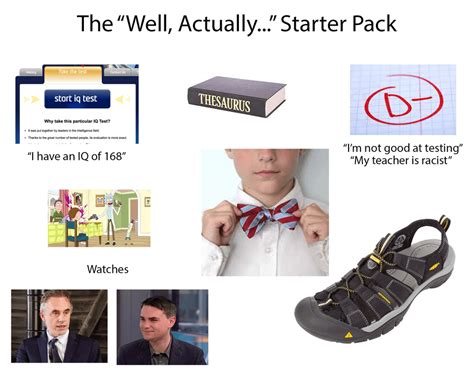The Well Actually Starter Pack Starterpacks