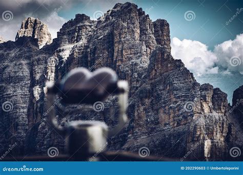 Look Towards Fanes Peak Cortina D Ampezzo Dolomites Unesco Taly Stock