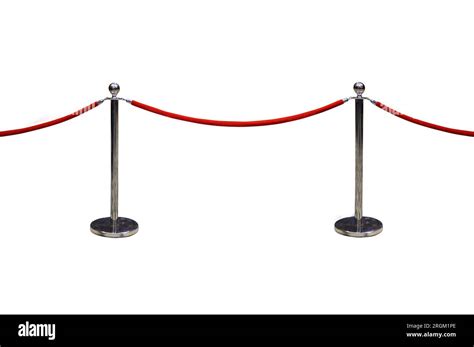 Closed Event Of Vip Zone Delimited By Barriers Red Rope Line Stock