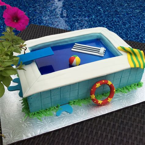 Life Is Better By The Pool Swimming Pool Cake Pool Cake Swimming Pool Cake Pool