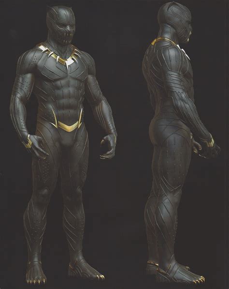 Stunning Concept Art Of Erik Killmongers Golden Jaguar Suit