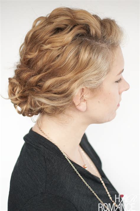 For those with pin straight hair or lifeless waves, use a curling iron to form loose curls before styling. Super easy updo hairstyle tutorial for curly hair - Hair ...