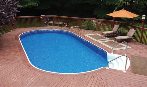 Above ground swimming pool kits for sale online at great low prices! Radiant Oval Above Ground Pool with Composite Decking ...