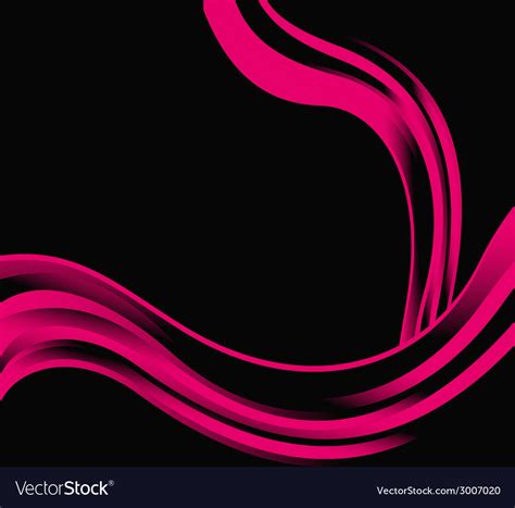 Pink Abstract Wave On Black Background Royalty Free Vector