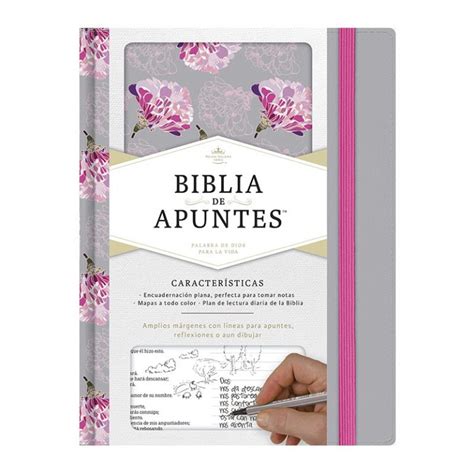 Biblia De Apuntes Rvr Rosa Y Gris Tela Impresa Librer A Maranatha