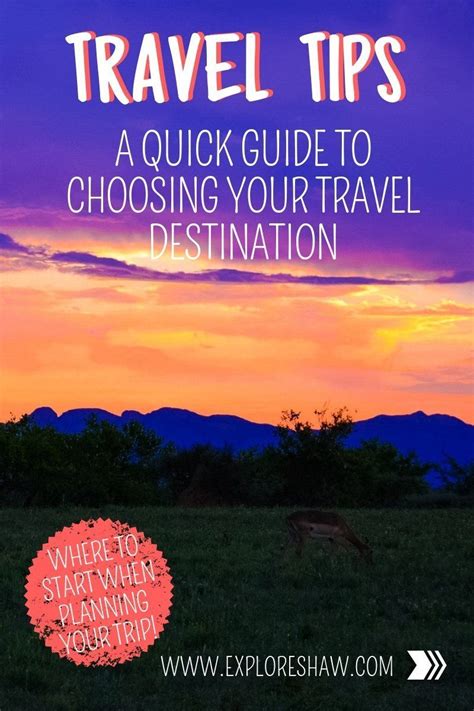 The best thing about knowing the details of where you're going to is that you can really save a lot of money and avoid unpleasant surprises. How To Choose Your Travel Destination | Traveling by ...
