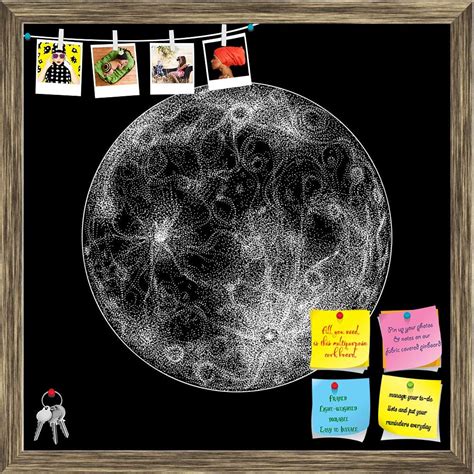 Artzfolio Magical Full Moon Printed Bulletin Board Notice Pin Board