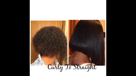 How To Get Natural Hair Bone Straight Without Using Relaxers Youtube