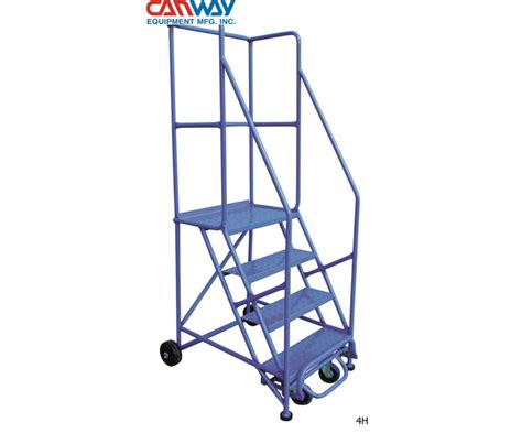 Aluminum Mobile Ladder Stand 4 Steps Areic Inc