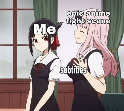 Epic Anime Fight Scene Me Subtitles Meme Ahseeit