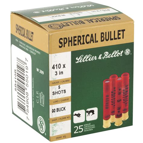 sellier and bellot super speed 410 gauge 3 5 pellets buckshot 25rd
