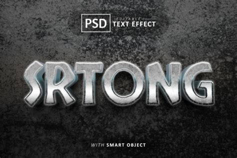 Strong 3d Text Effect Editable Graphic By Aglonemadesign · Creative Fabrica