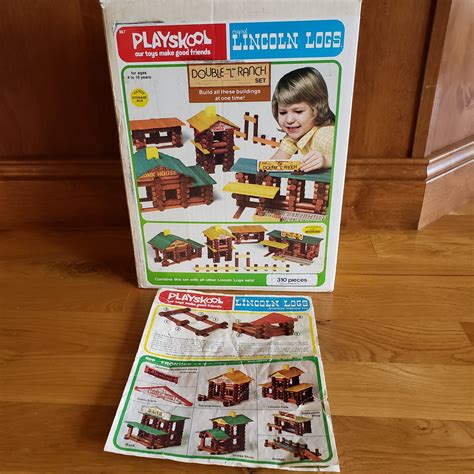 Playskool Lincoln Log Double L Ranch Set In Original Box 407 Etsy
