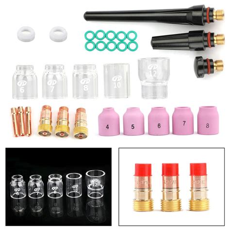 Buy Pcs Tig Welding Torch Stubby Gas Lens Pyrex Glass Cup Kit For