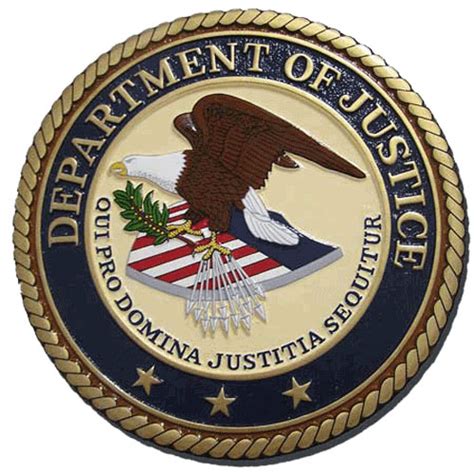 Us Department Of Justice Doj Seal Podium Plaque American Plaque