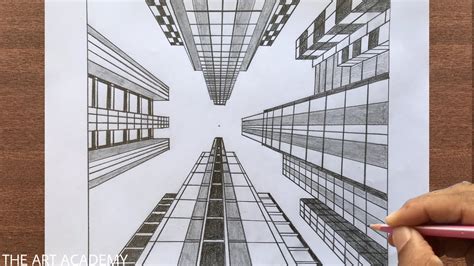 Also, lines and shapes in a drawing are present in reference to a single line, called the horizon line. How to Draw - One Point Perspective : Skyscraper Buildings ...