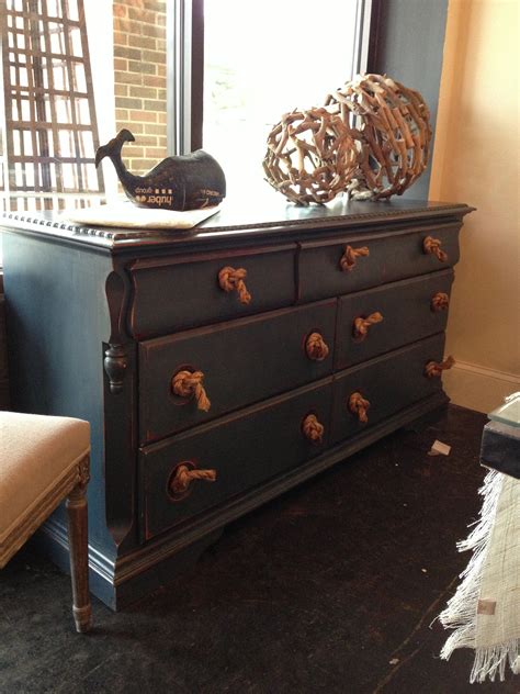 What's the best nautical theme for a bedroom? We ReFreshed this gorgeous dresser! Love the nautical ...