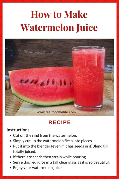 Watermelon Juice Is Delicious On A Summer Hot Day Vegan Recipe