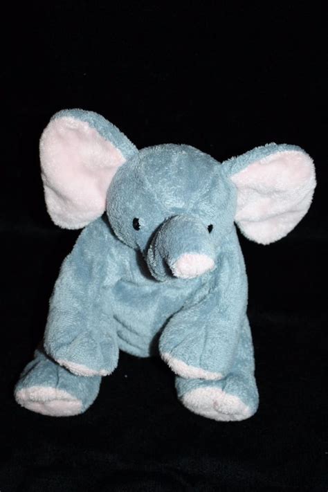 Ty Pluffies Winks Gray Pink Elephant 8 Plush 2002 Stuffed Beanie Baby