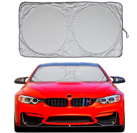 Buy Car Windshield Sunshade With Storage Pouch By A1 Sun Shade Foldable Automotive Car Truck Suv