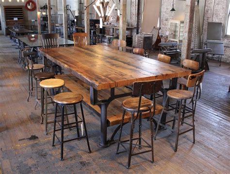 Fairgreens farmhouse wood dining table by christopher knight home. Vintage Industrial Cast Iron Leg & Reclaimed Wood Plank ...