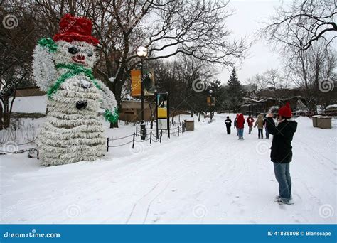 Snowman In Lincoln Park At Winter Editorial Stock Photo Image Of