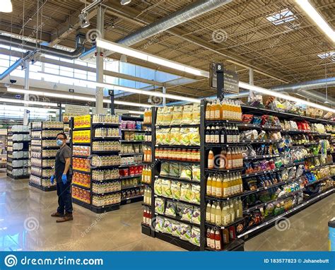 An Overview Of Multiple Aisles Of A Whole Foods Market Grocery Store