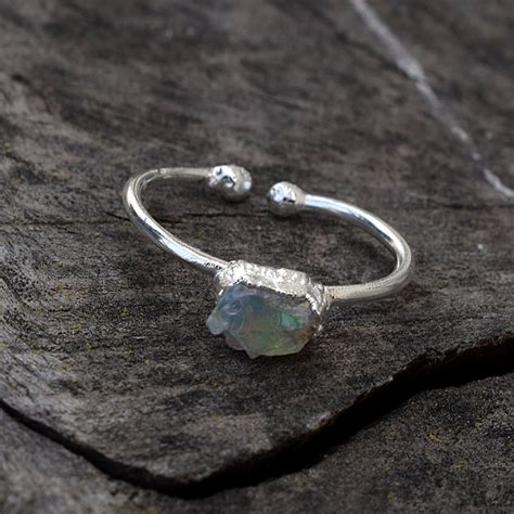 Opal Ring Silver Ring 925 Sterling Silver Ring Gemstone Etsy