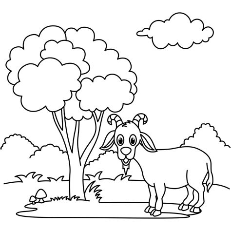 Premium Vector Cute Goat Cartoon Characters Vector Illustration For