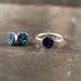 Cobalt Blue Druzy Ring Round Druzy Jewelry Hammered Ring Etsy