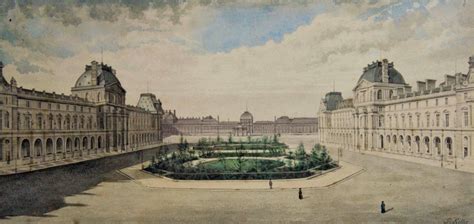 Louvre Vue De La Cour Napoléon Vers 1858 Galerie Christian Le Serbon