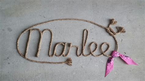 Handcrafted Custom Personalized Western Rope Name Art Perfect For Any