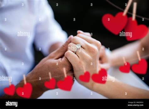 Romantic Couple Holding Hands Stock Photo Alamy
